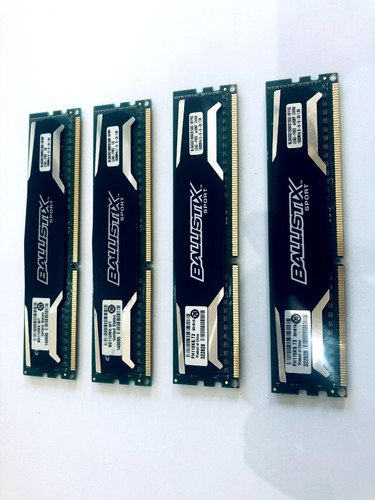 Imagem 1 de 2 de Memoria Ddr3 Ballistix Sport 4x16gb 1600mhz 9-9-9-24 1.5v