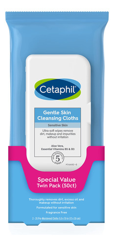 Cetaphil Toallitas Faciales Y Corporales, Paños Suaves De .