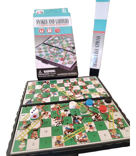 Juego De Mesa Mini Serpientes Y Escaleras ( 13x13 Cm )