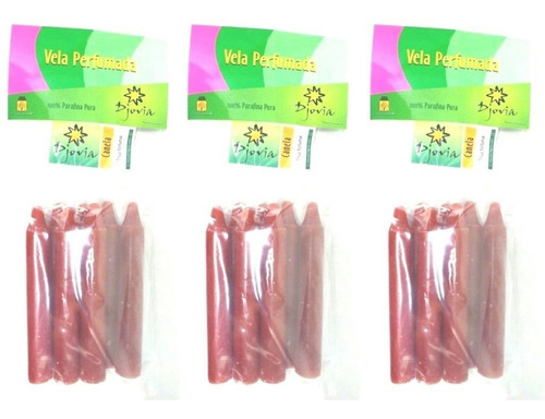 Vela Palito Perfumada Canela 21 Velas - Dinheiro E Sorte