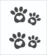 Comprar Calcos Huellitas De Perro X 10 Unidades De 3cm X 3cm