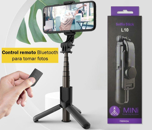 Imagen 4 de 10 de Palo Selfie Control Bluetooth Celular Tripode Regulable 68cm