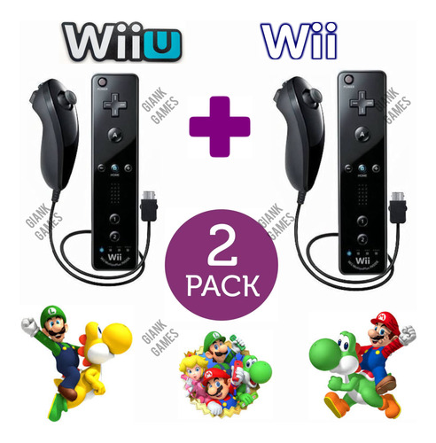 Doble Pack Wiimote Motion Plus + Nunchuk Original 2 Players