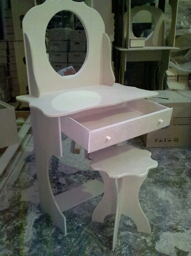 Tocador Infantil C/ Cajon, Casitas Barbie, Maquillador Mdf