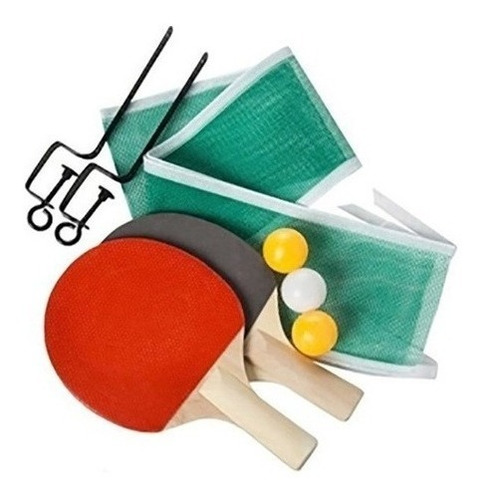  Set De Ping Pong Completo Red Con Soporte, Pelota Y Paletas