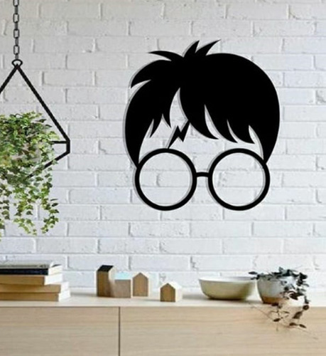 Cuadro Harry Potter Calado Madera Y Pintado. 52x48 Cmts