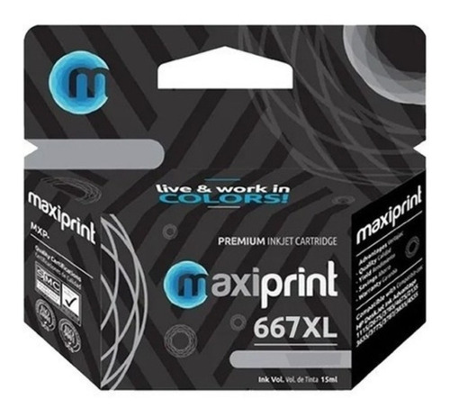 Cartucho Hp 667 Xl Negro Deskjet Ink Advantage 1275