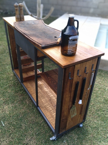 Imagen 5 de 5 de Barra Movil Para Quincho, Para Acompañar Tu Asador