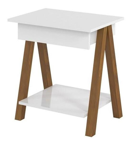 Mesa De Cabeceira 1 Gaveta Integra Finger Branco/a Ofertamo Cor Branco