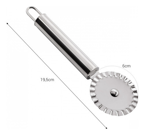 Cortados De Massas Ravioli 20cm Redondo Giratório Aço Inox