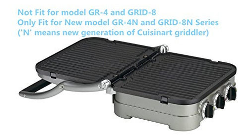 Parrilla/plancha Reversible Para Cuisinart Griddler Gr-4n