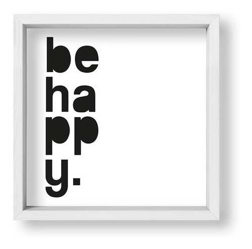 Cuadros Nordicos 20x20 Box Blanco Be Happy