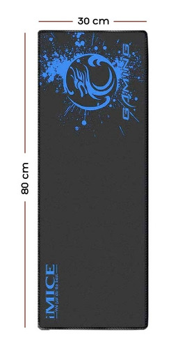 Imagen 4 de 4 de Pad Mouse Largo Xxl Gamer 80x30 Grande Antideslizante Negro