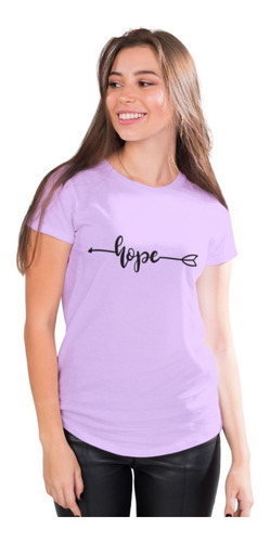 Imagen 1 de 4 de Camiseta Mujer Blusa Estampada Amor Esperanza Soñar Creer