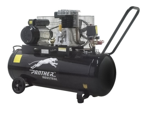 Imagen 1 de 1 de Compresor de aire eléctrico Panther PCAI10032 monofásico 100L 3.2hp 220V 50Hz negro