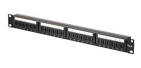 Monoprice Cat6 Utp 19inch 1u Patch Panel 24port