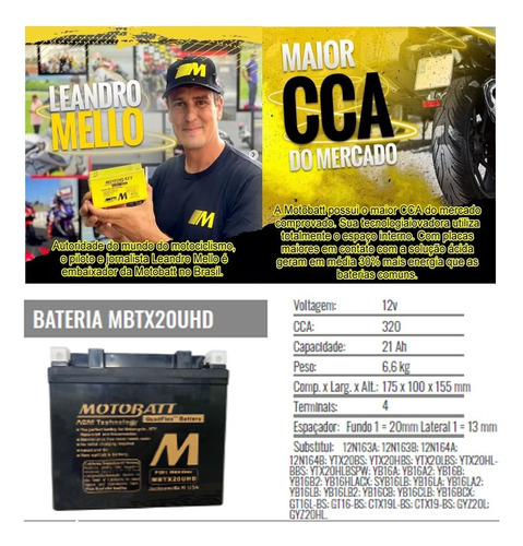 Bateria De Moto Breakout Harley Davidson Mod. Original
