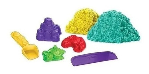 Imagen 4 de 6 de Kinetic Sand Playset Playa 2 Colores De Arena Original
