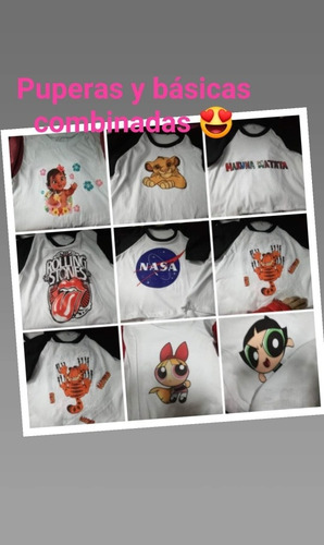 Remera Mujer Sirenita Y Princesas Retro Disney Pack X 10