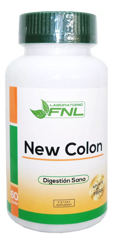 New Colon 60 Cápsulas 300 Mg Limpieza De Colon Sabor 