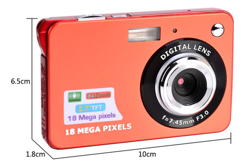 Cámara Digital Mini Cámara De Bolsillo 18 Mp 2,7 Pulgadas Pa