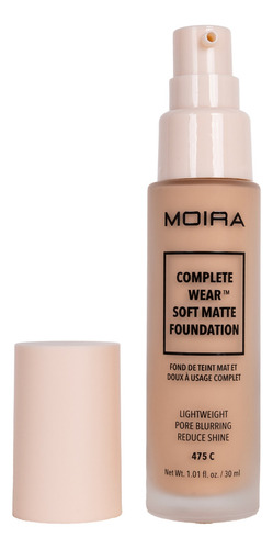 Base De Maquillaje Moira Cosmetics Soft Matte Foundation Tono 475C