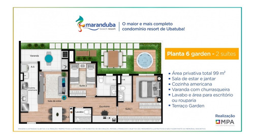 Imagem 5 de 5 de Apartamento Na Planta Ubatuba - Sp - Maranduba - J004