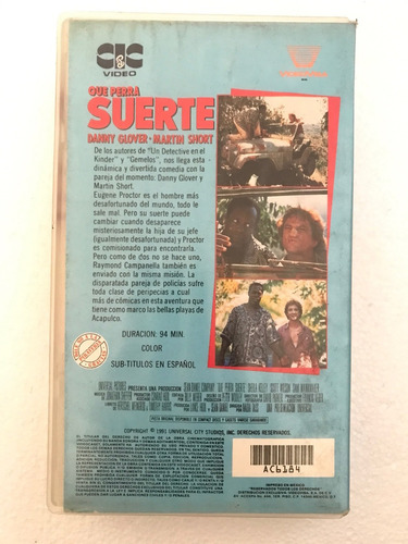 Vhs Que Perra Suerte Pure Luck Martin Short Danny Glover (Usado)