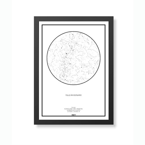 Mapa Estelar Personalizado Regalo Novios Amigos Pareja 15x21