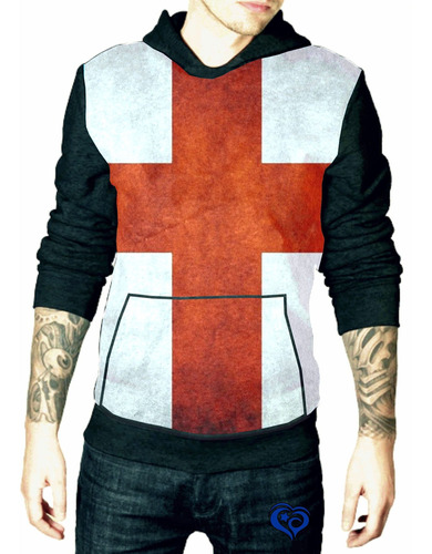 Moletom Bandeira Inglaterra Masculino Europa Blusa Adulto