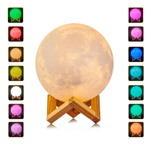 Abajur Luminária Lua 3d Umidificador Aromatizador Ambiente