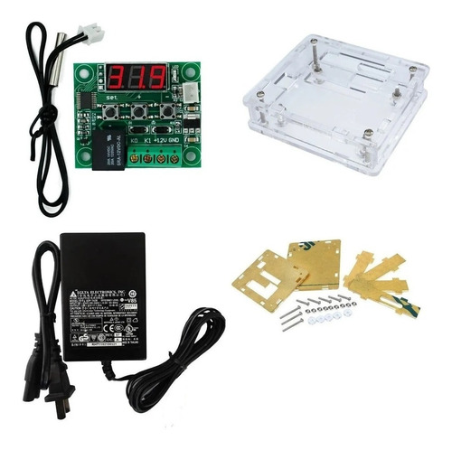 Kit Termostato W1209 Con Fuente 12v Y Gabinete Arduino