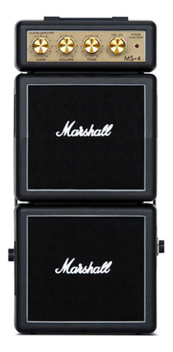 Guitarra Marshall Mini Ms4 en forma de cubo, color negro