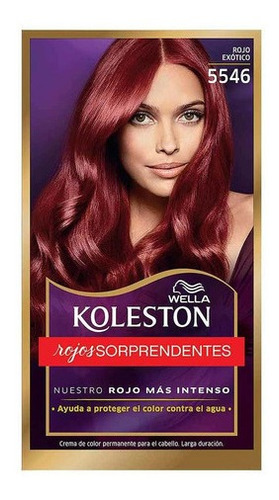 Kit Tinta Wella  Koleston Coloración en crema tono 5546 rojo exótico para cabello