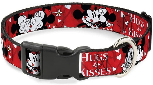 Collar De Perro Con Hebilla Clip De Plastico Mickey Minnie 