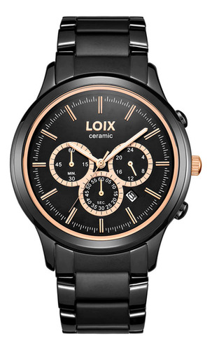 Reloj Loix Hombre Lc2001-1 Negro Con Tablero Negro