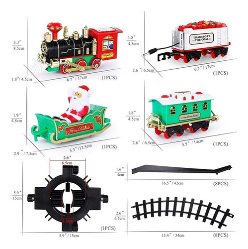 Juguete De Recuerdo De Tren Navideño Con Luces Y Sonidos