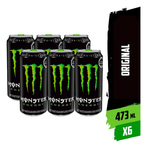 Bebida Monster Energy 473ml Pack X6 - Elije Tu Sabor