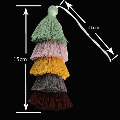 6 Piezas Coloridas Boho Borlas Monedero Bolso Encantos