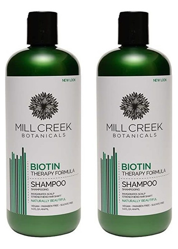 Mill Creek Biotin Shampoo Con Queratina, Aceite De Menta, A.