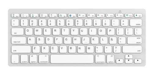 Imagen 1 de 2 de Teclado bluetooth Weibo WB-8022 QWERTY español latinoamérica color plateado