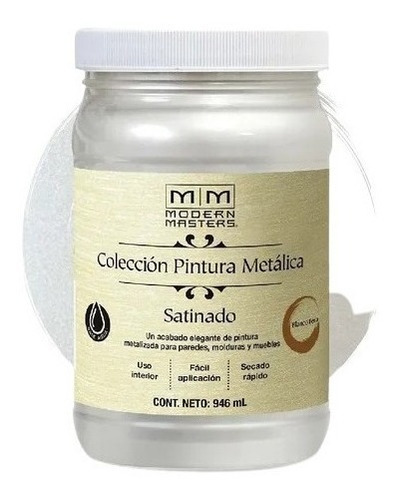 Rust Oleum Mm Metalico Satinado Blanco Perla 0.946lts