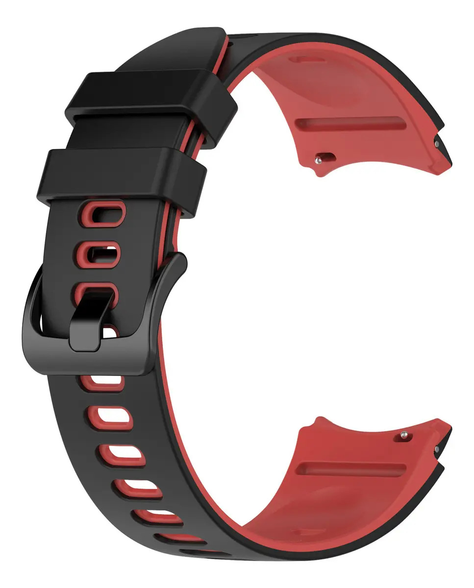 Pulseira Compatível Samsung Galaxy Watch 4 Watch 5 Watch 6 Cor Preta/vermelha
