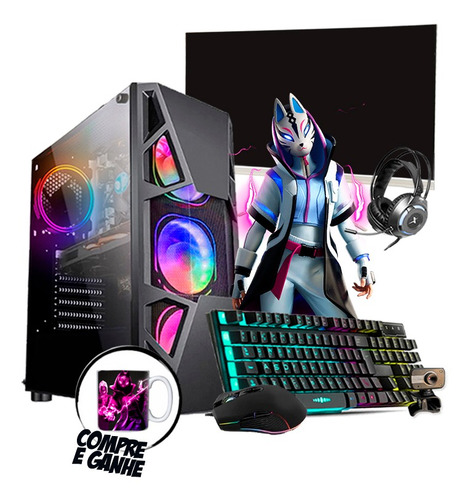 Imagem 1 de 7 de Pc Gamer Maximus I5 Gtx 1050 8gb Hd 1tb Ssd 120gb Mon. 24