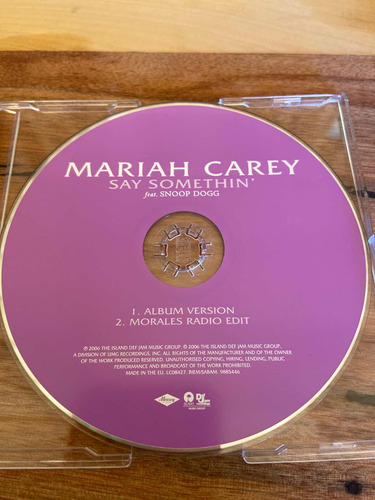 Mariah Carey Say Somethin Cd Single Remix (Usado)