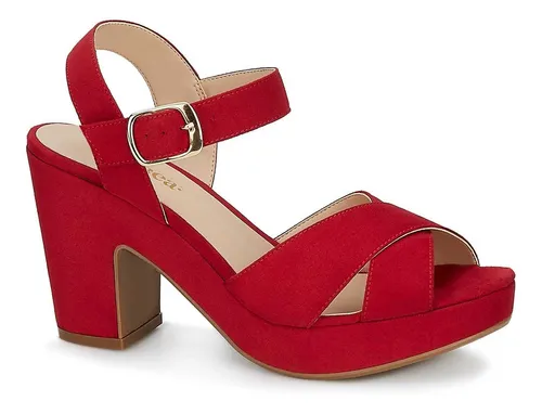 Sandalias rojas mercado 2025 libre
