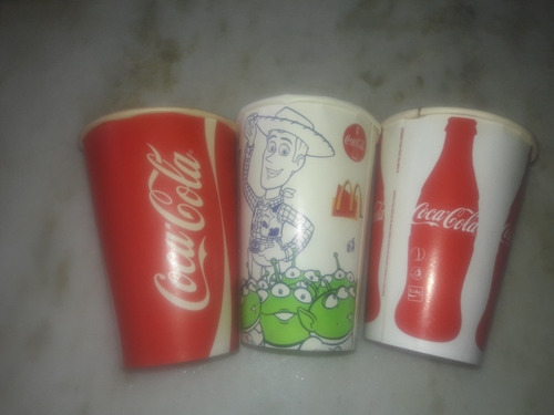 Vasos De Coca Cola De Carton, Precio Por Los 3, Diferentes