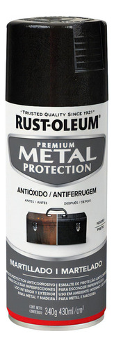 Pintura Aerosol Anticorrosiva Martillado Rust Oleum 340 Gr Color Negro