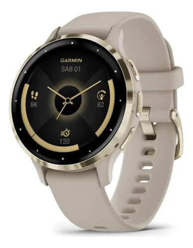 Relógio Garmin Venu 3S Cinza com dourado PN: 010-02785-02