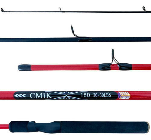 Vara P/ Molinete 2 Partes Carbono 1,80m 15/25 Libras Cmik